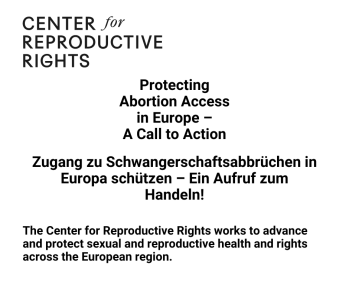 Call to action: Zugang zu Schwangerschaftsabbrüchen in Europa schützen – Ein Aufruf zum Handeln!