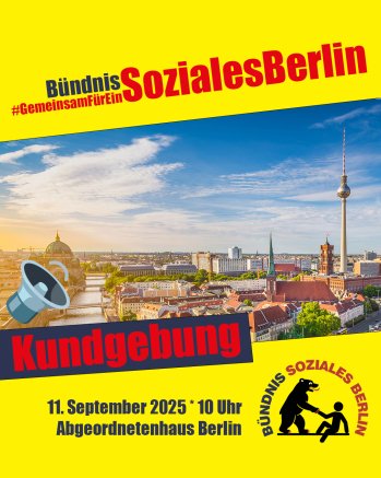 Kundgebung für ein soziales Berlin lang