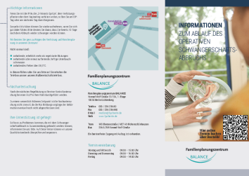 Flyer: Ablauf des operativen Schwangerschaftsabbruchs