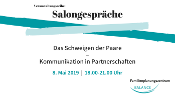 Salongespräch: „Das Schweigen der Paare – Kommunikation in Partnerschaften“