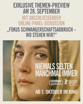 Film-Preview „NIEMALS SELTEN MANCHMAL IMMER“ mit Diskussion am 28.9.2020