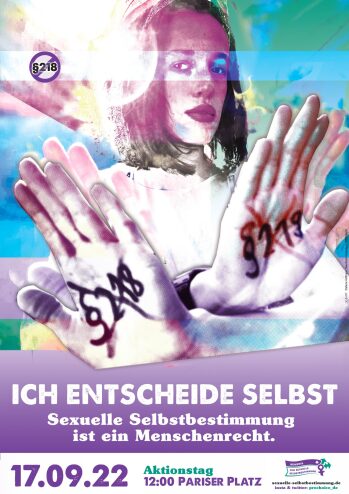 Aufruf zum Aktionstag am 17.9.2022: Ich entscheide selbst – sexuelle Selbstbestimmung ist ein Menschenrecht!