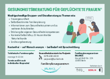 Gesundheitsberatung für geflüchtete Frauen
